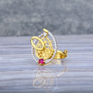 Ladies Fancy Cz 916 Gold Ring-LLR07
