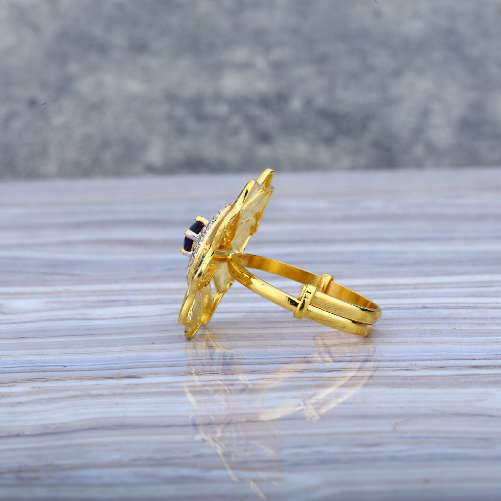 916 Ladies Gold Cz Ring-LLR05 - Image 3