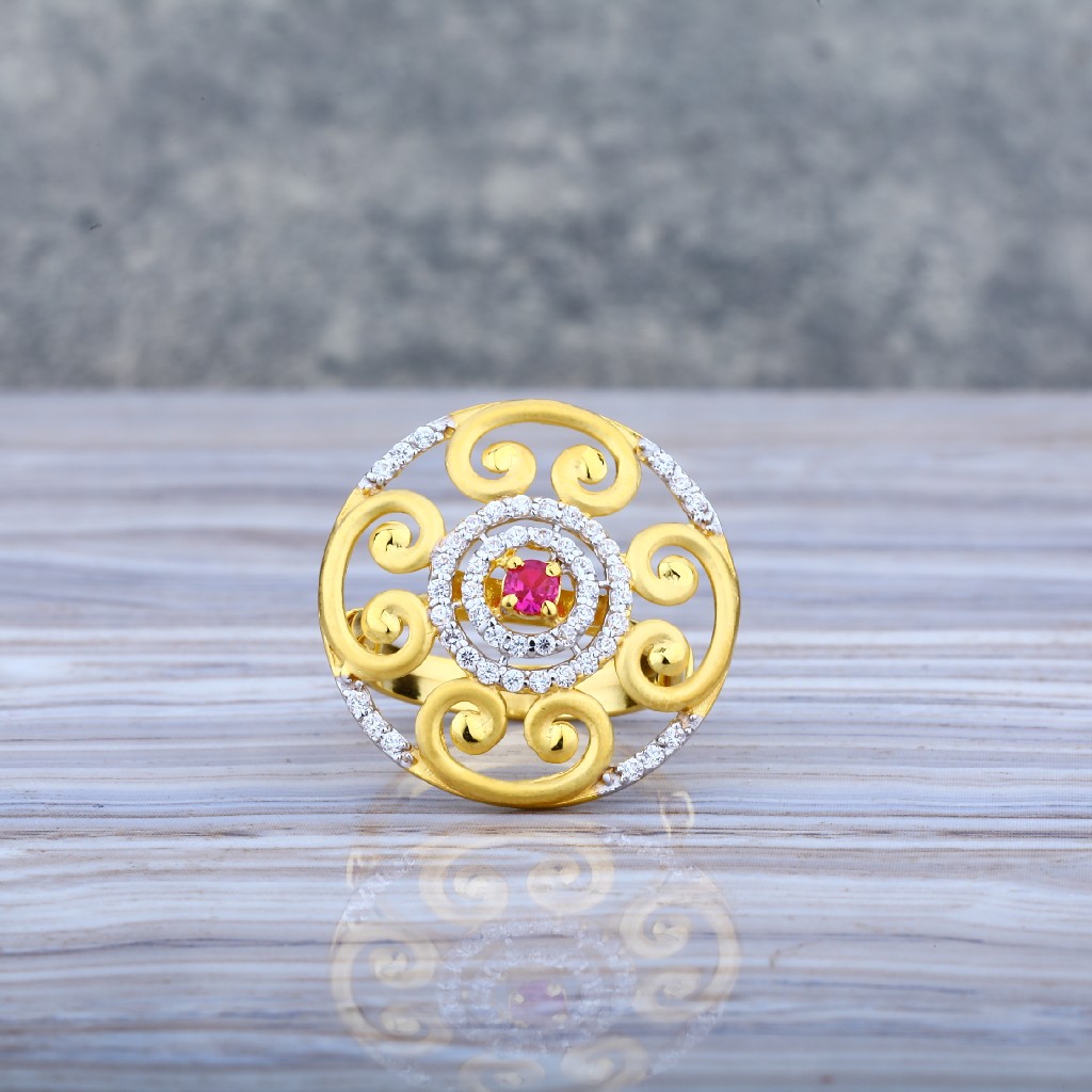 Ladies 916 Long Gold Ring-LLR04 - Image 2