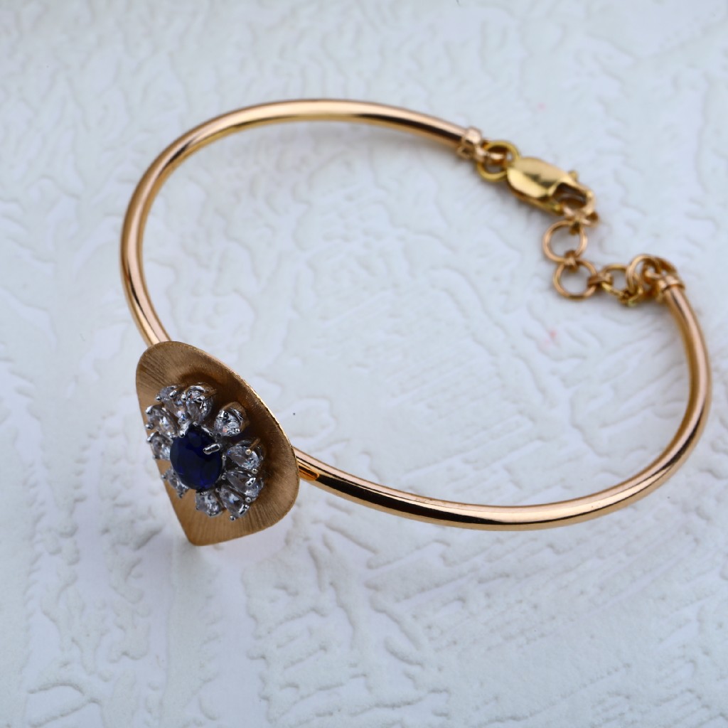 Ladies Rose Gold Cz Kada-RLKB62 - Image 3