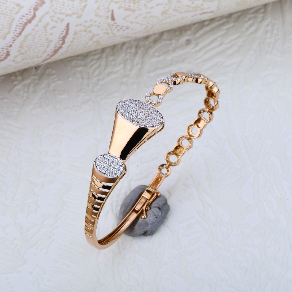 Ladies Rose Gold Fancy Kada-RLKB59