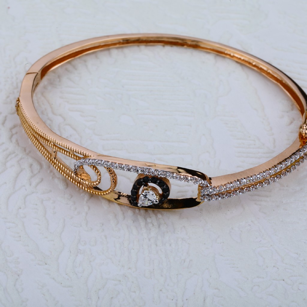 Ladies 18K Rose Gold Delicate Bracelet-RLKB58 - Image 3