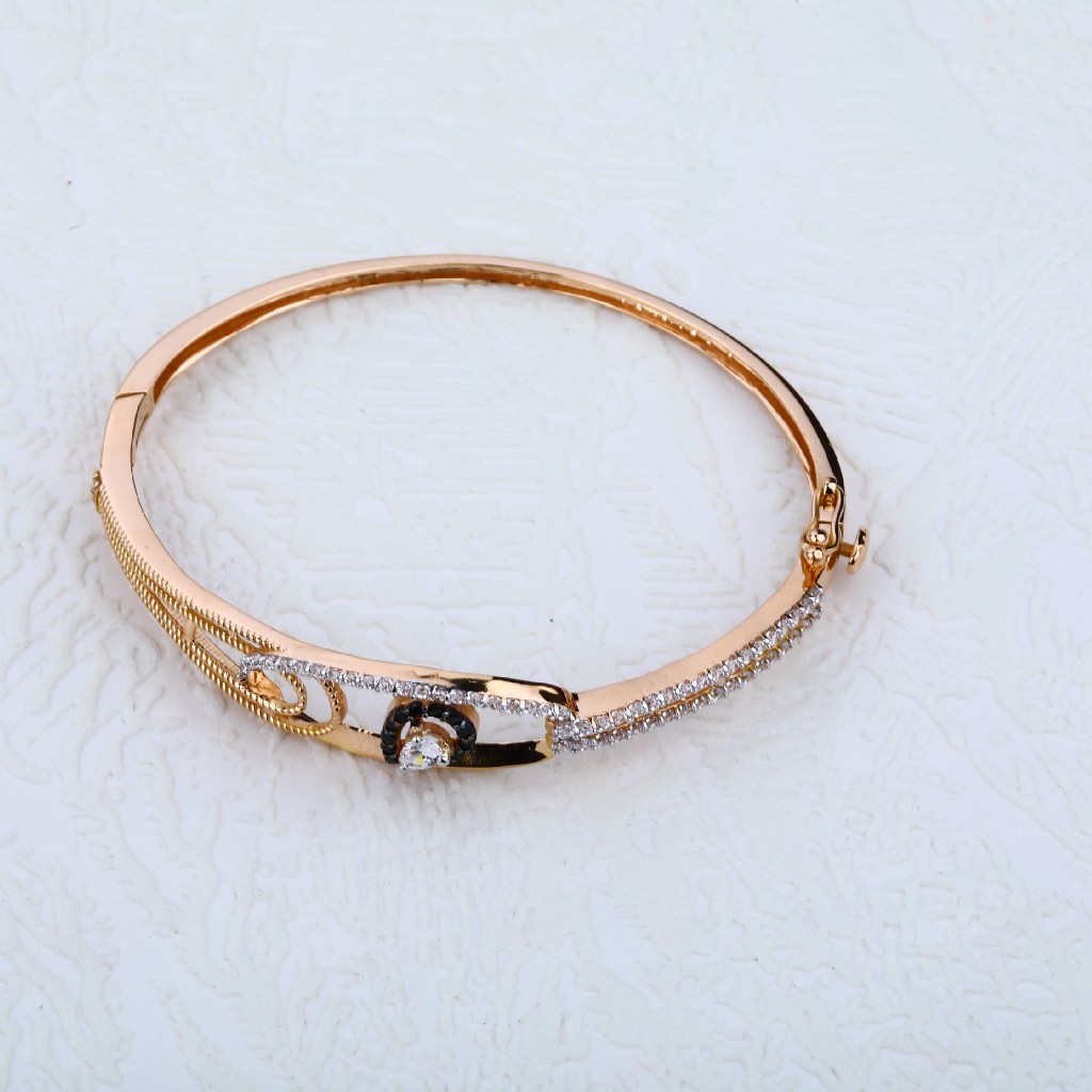 Ladies 18K Rose Gold Delicate Bracelet-RLKB58 - Image 2