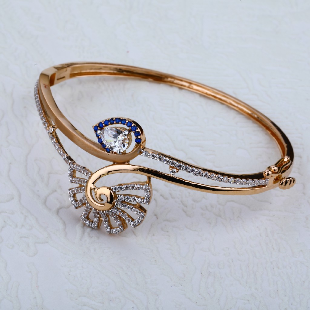 Ladies Rose Gold Kada-RLKB50 - Image 2