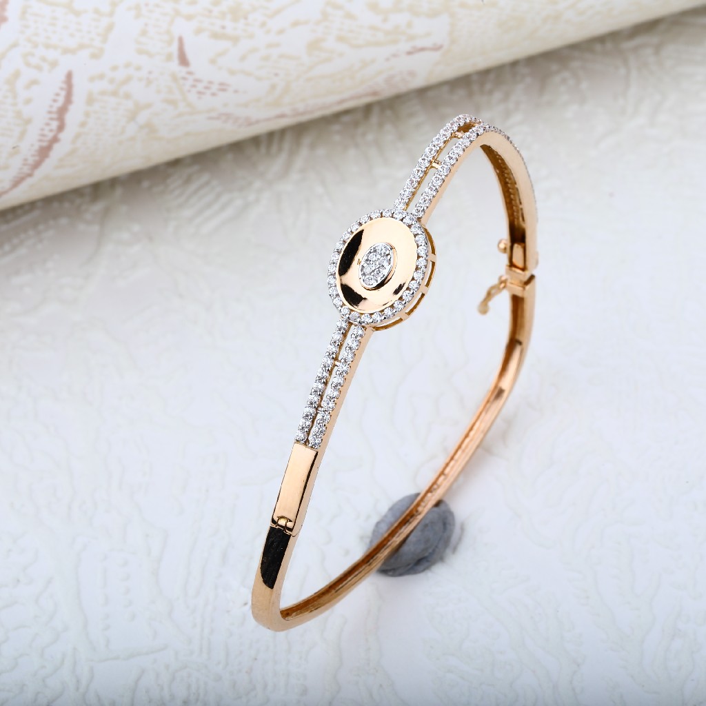 Rose Gold Designer Ladies Kada Bracelet-RLKB48