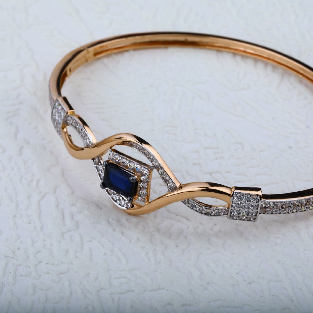 Ladies 18K Rose Gold Kada-RLKB43 - Image 3