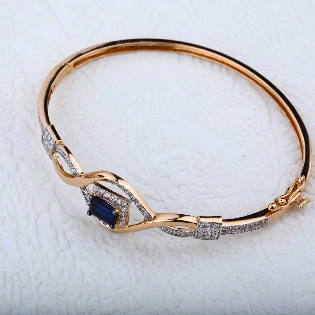 Ladies 18K Rose Gold Kada-RLKB43 - Image 2