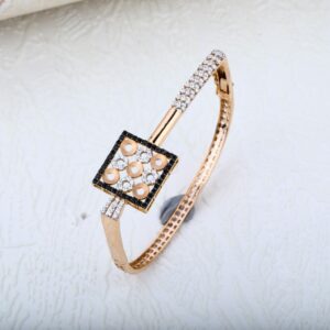Ladies 18K Rose Gold Diamond Bracelet-RLKB39