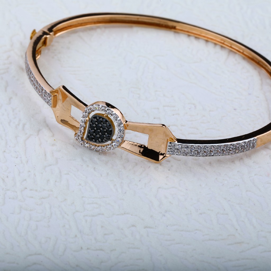 18K Rose Gold Cz Ladies Kada-RLKB36 - Image 3