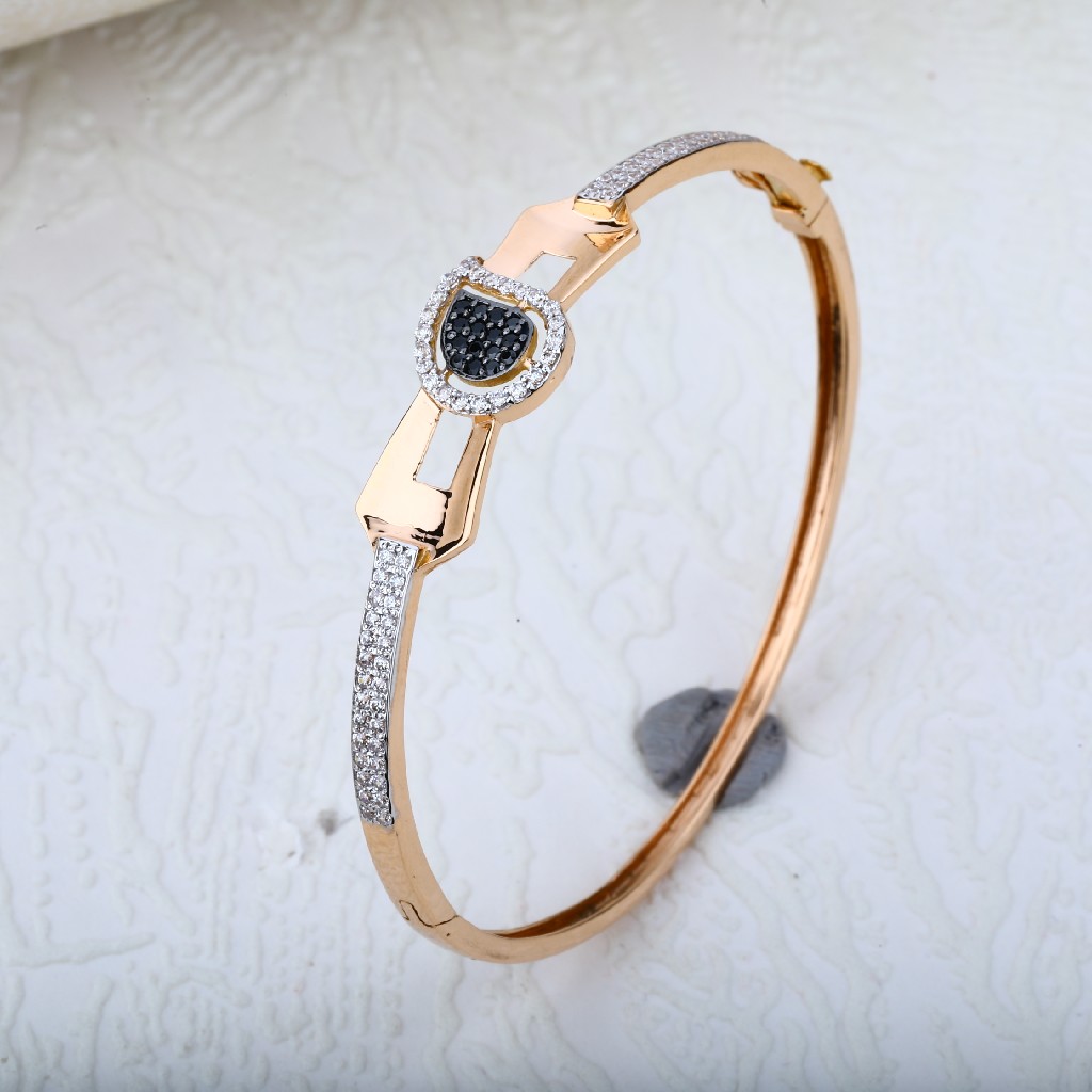 18K Rose Gold Cz Ladies Kada-RLKB36