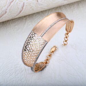 Ladies 18K Rose Gold Designer Kada-RLKB30