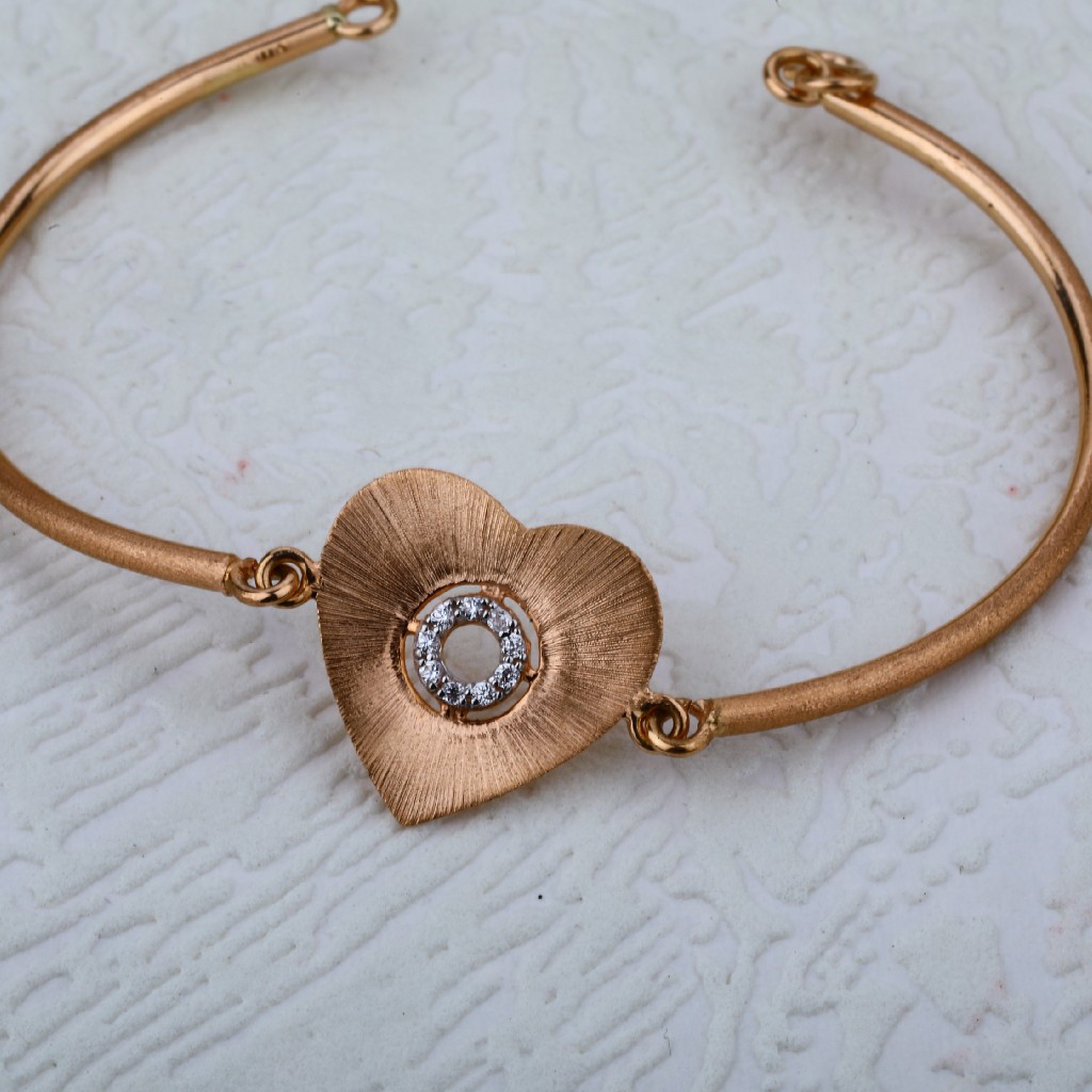 Ladies 18K Simple Gold Bracelet-RLKB25 - Image 3