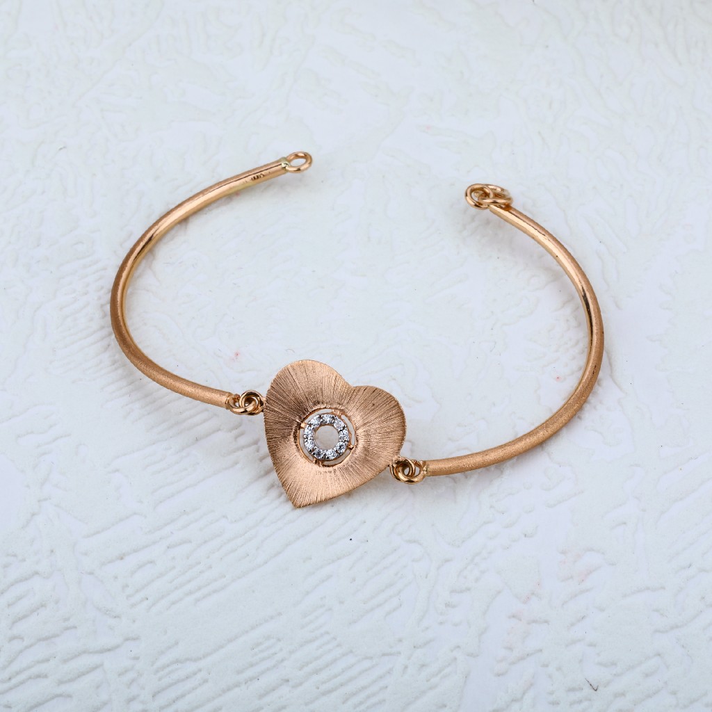 Ladies 18K Simple Gold Bracelet-RLKB25 - Image 2