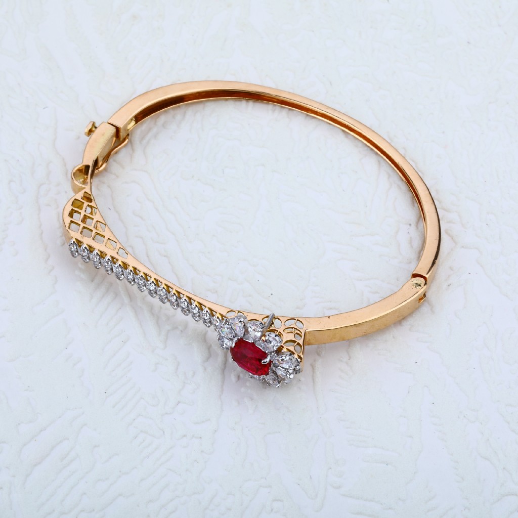 Rose Gold Ladies 18K Kada-RLKB19 - Image 3