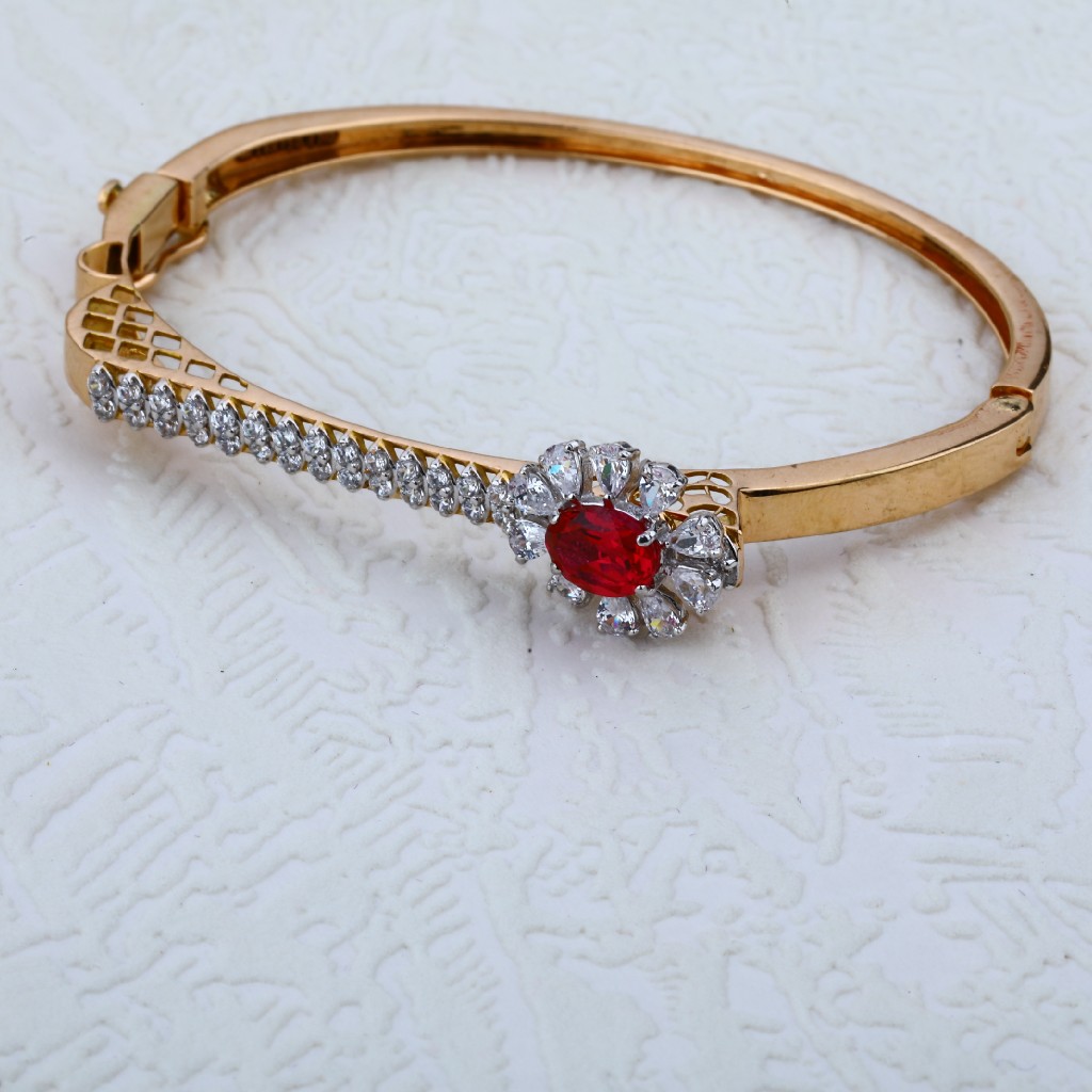 Rose Gold Ladies 18K Kada-RLKB19 - Image 2
