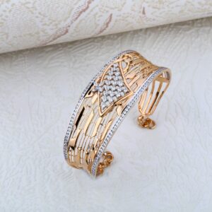 Rose Gold Ladies 18K Kada Bracelet-RLKB16