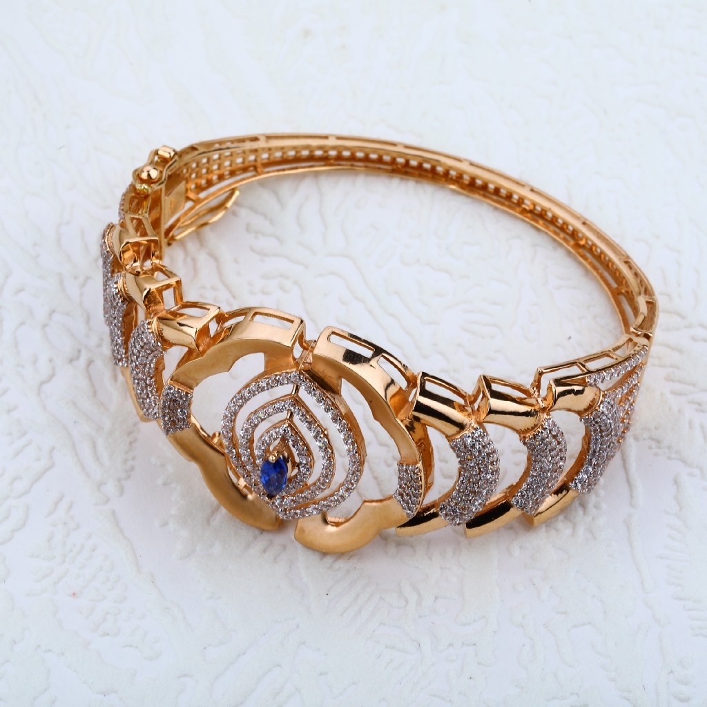 Rose Gold Ladies 18K Designer Kada-RLKB12
