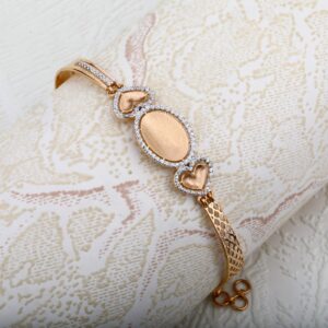 Rose Gold Ladies Fancy Kada-RLKB11