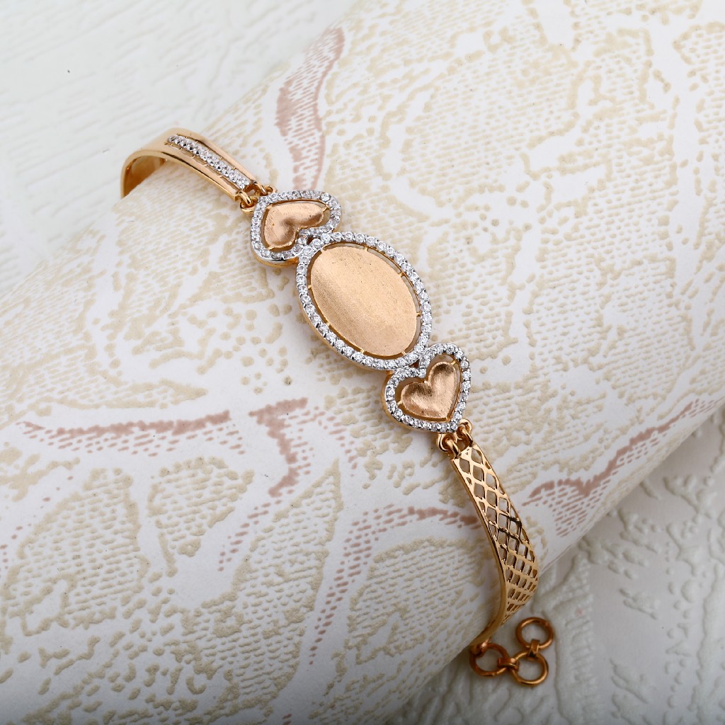 Rose Gold Ladies Fancy Kada-RLKB11