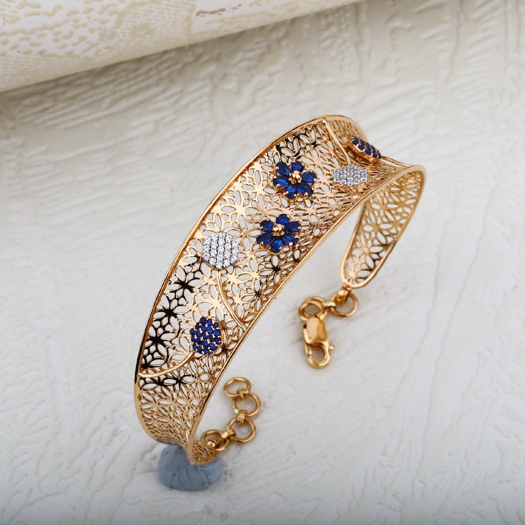 Rose Gold 18K Ladies Kada Bracelet-RLKB10