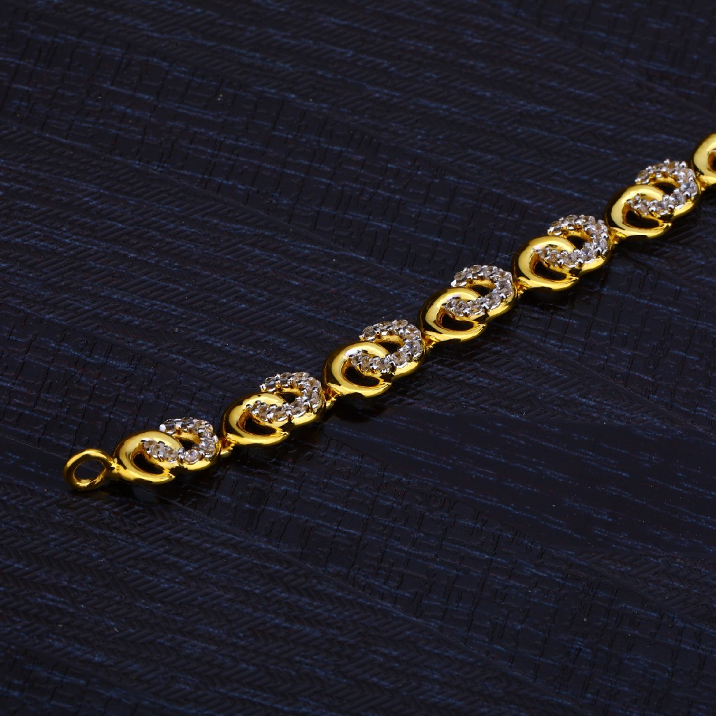Ladies 916 Gold Cz Bracelet-LB190 - Image 3
