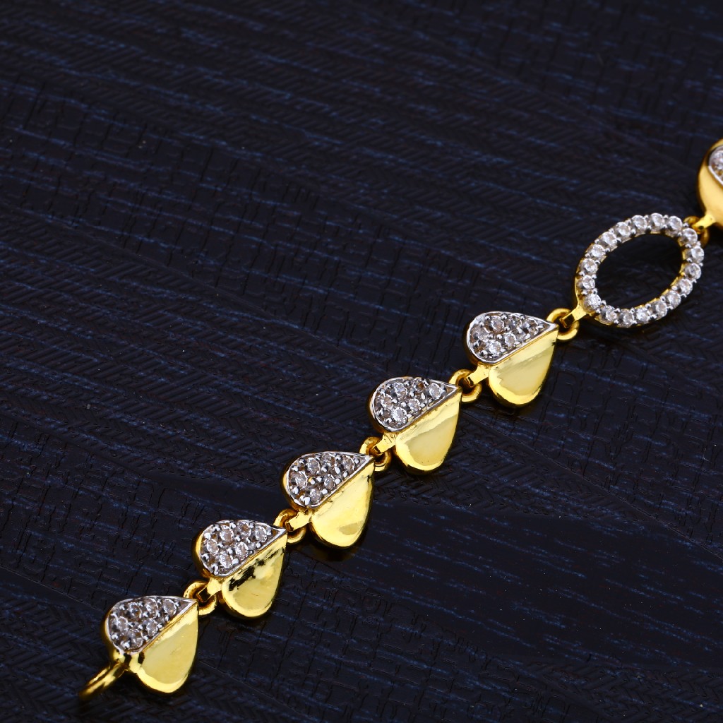 Ladies 916 Gold Fancy Diamond Bracelet-LB184 - Image 3