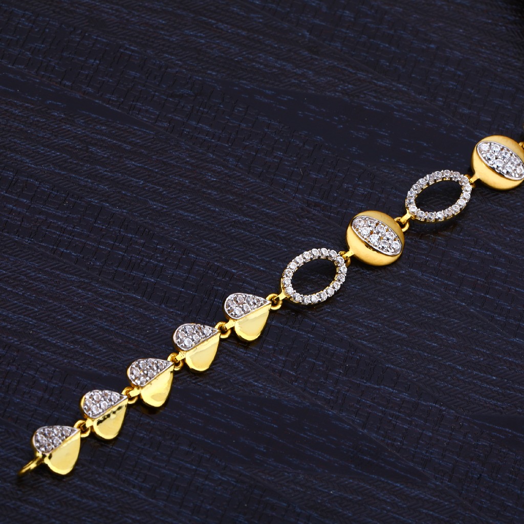 Ladies 916 Gold Fancy Diamond Bracelet-LB184