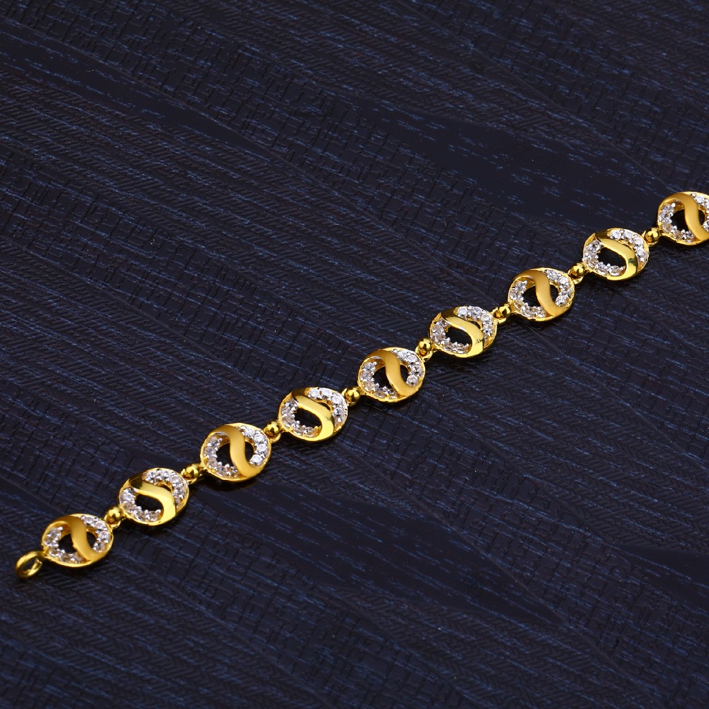 Ladies Gold 916 Fancy Bracelet-LB181