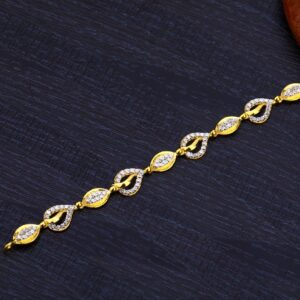 916 Gold Cz Diamond Ladies Bracelet-LB179