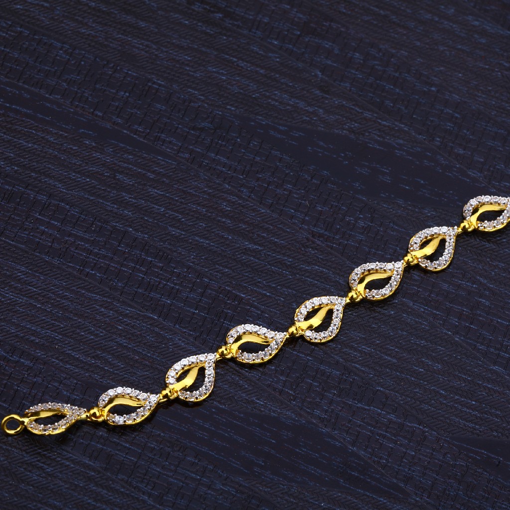Ladies Gold Fancy 22K Bracelet-LB175