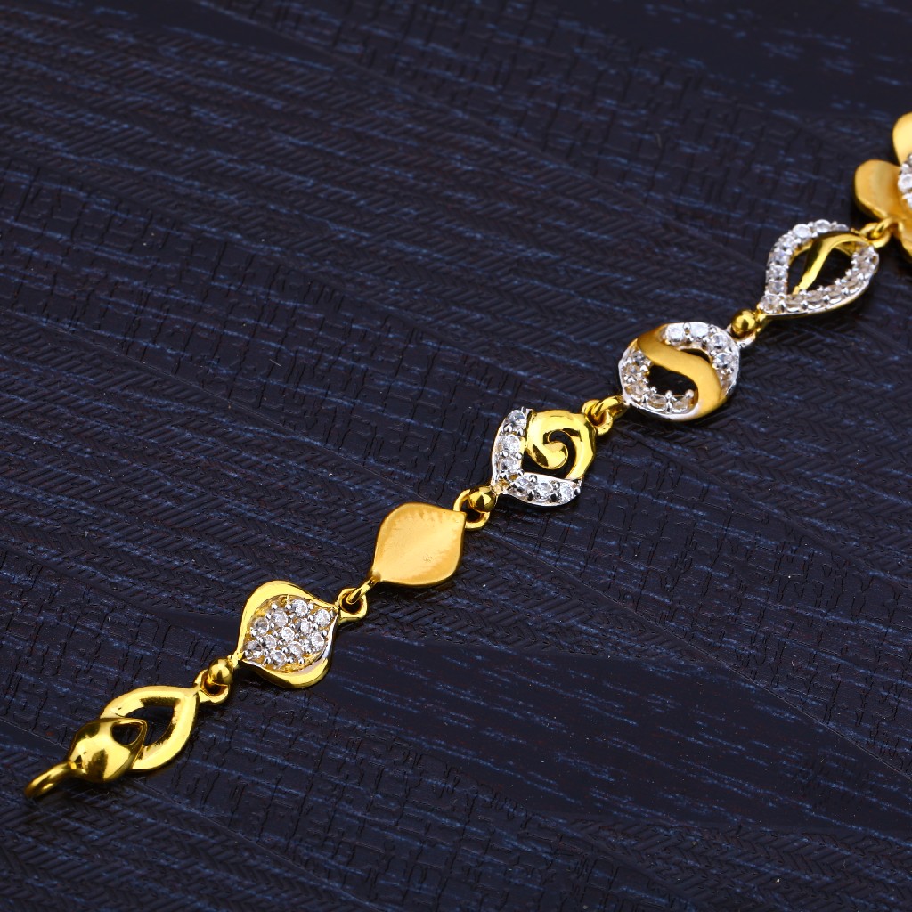 Ladies 916 Gold Casting Bracelet-LB163 - Image 3