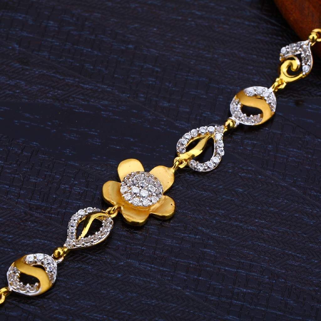 Ladies 916 Gold Casting Bracelet-LB163 - Image 2