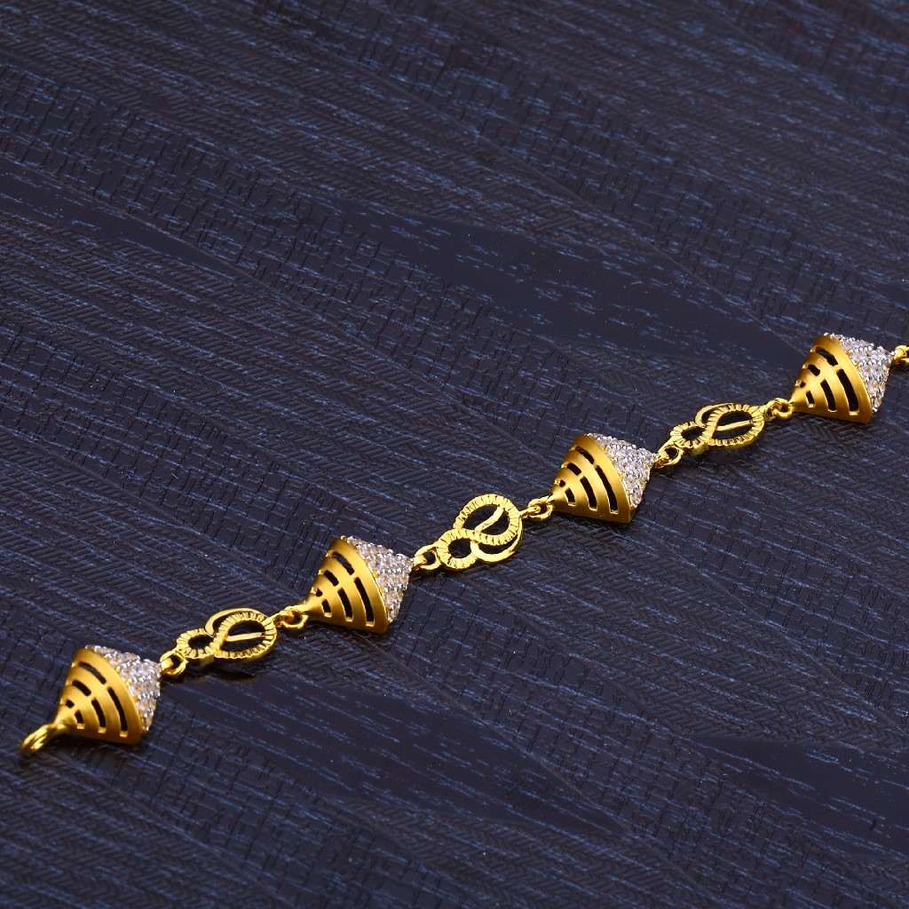 Ladies 916 Gold Diamond Bracelet-LB159