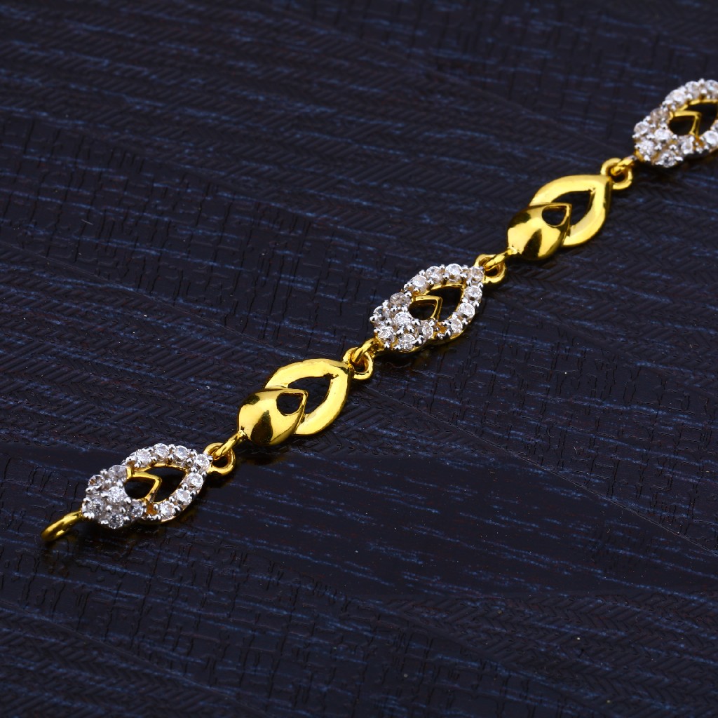 Ladies 916 Gold Fancy Bracelet-LB158 - Image 3