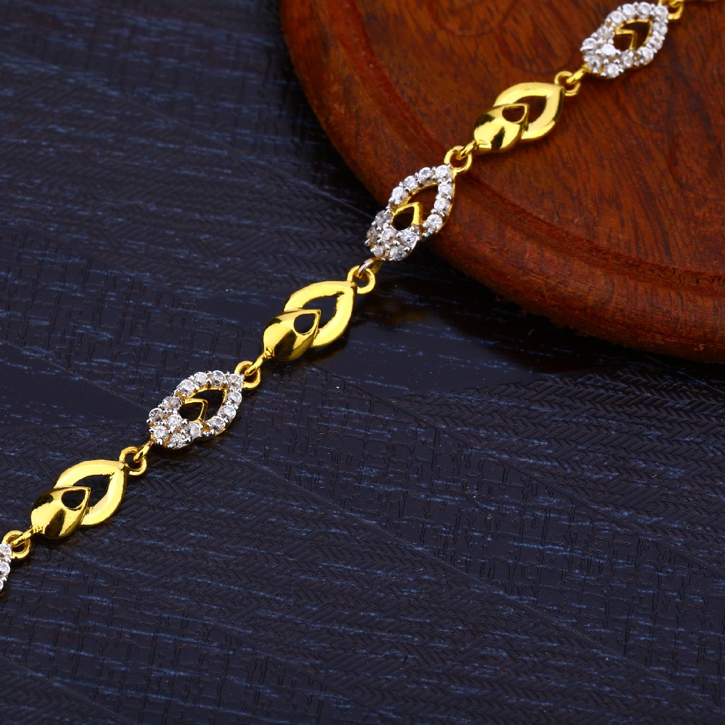 Ladies 916 Gold Fancy Bracelet-LB158 - Image 2