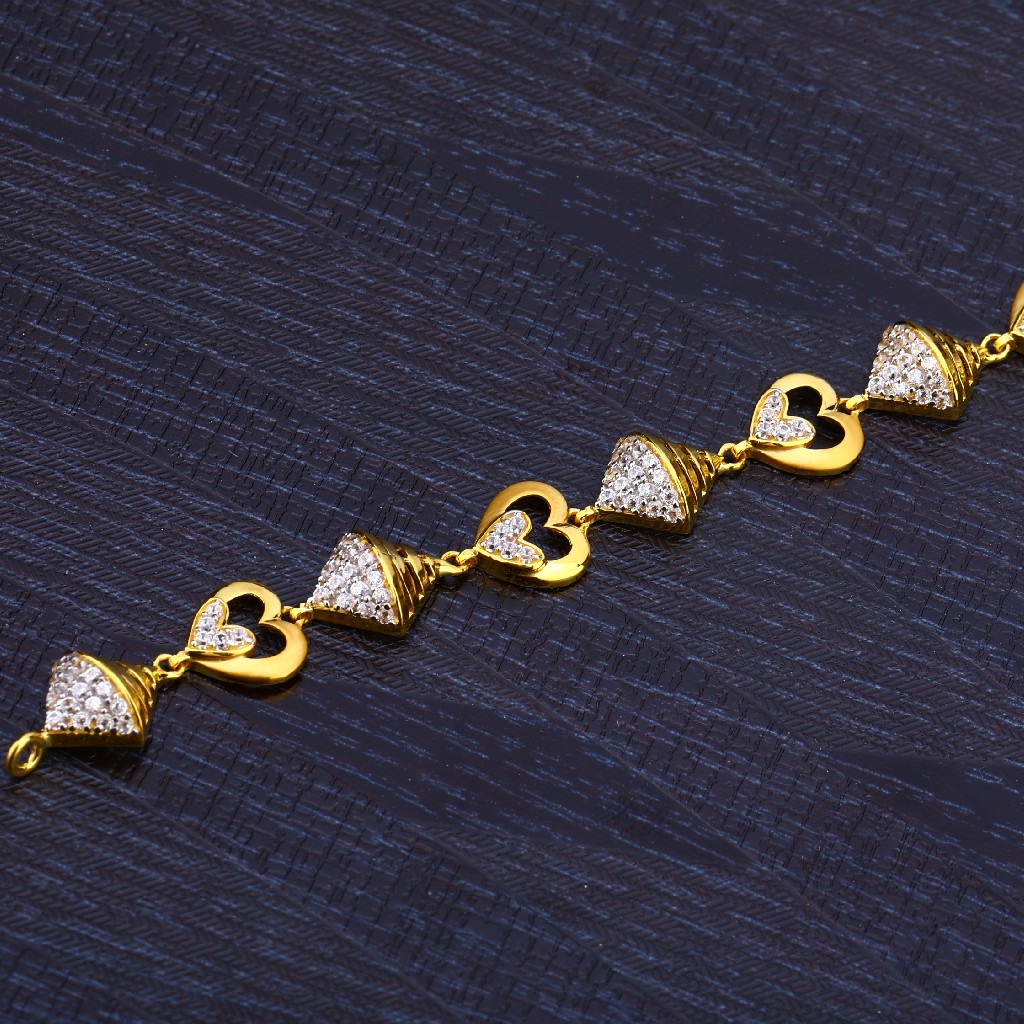 Ladies 916 Gold Cz Lucky-LB156