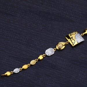 Ladies 916 Gold Cz Bracelet-LB148