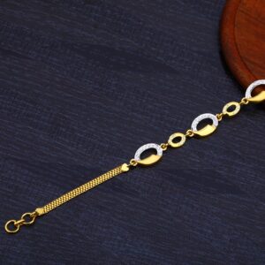 Ladies 22K Gold Cz Bracelet-LB145