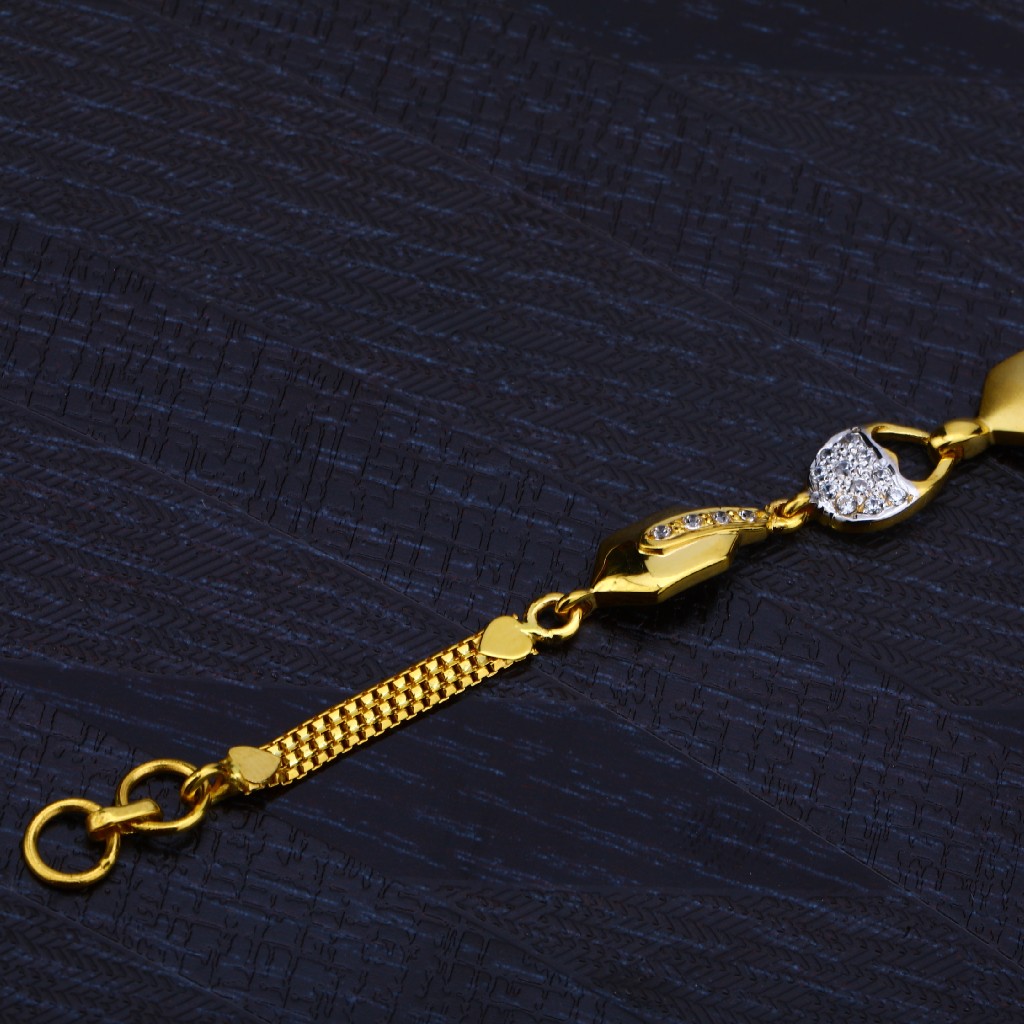 Ladies Gold 22K Cz Bracelet-LB136 - Image 3
