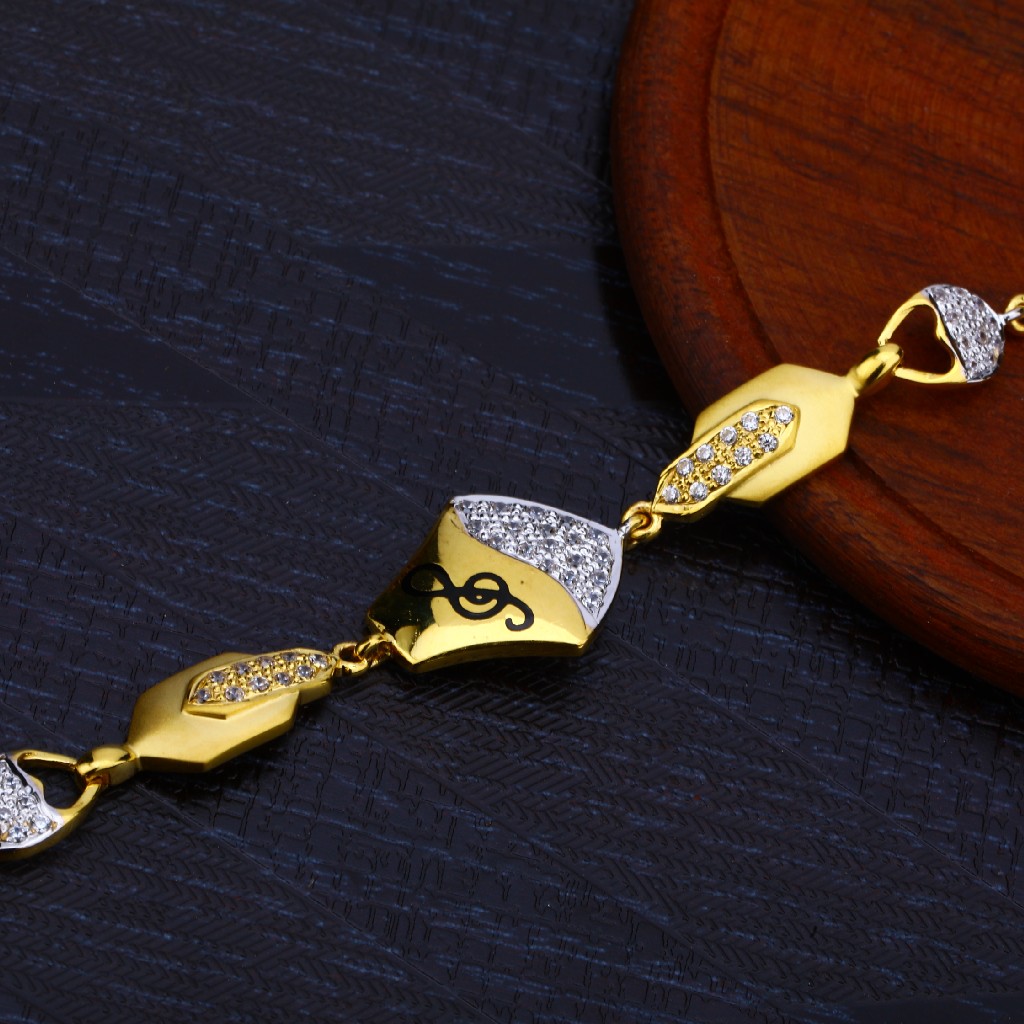 Ladies Gold 22K Cz Bracelet-LB136 - Image 2