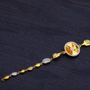 Ladies 22K Gold Cz Diamond Bracelet-LB134
