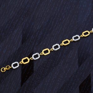 Ladies 22K Gold Diamond Bracelet-LB118