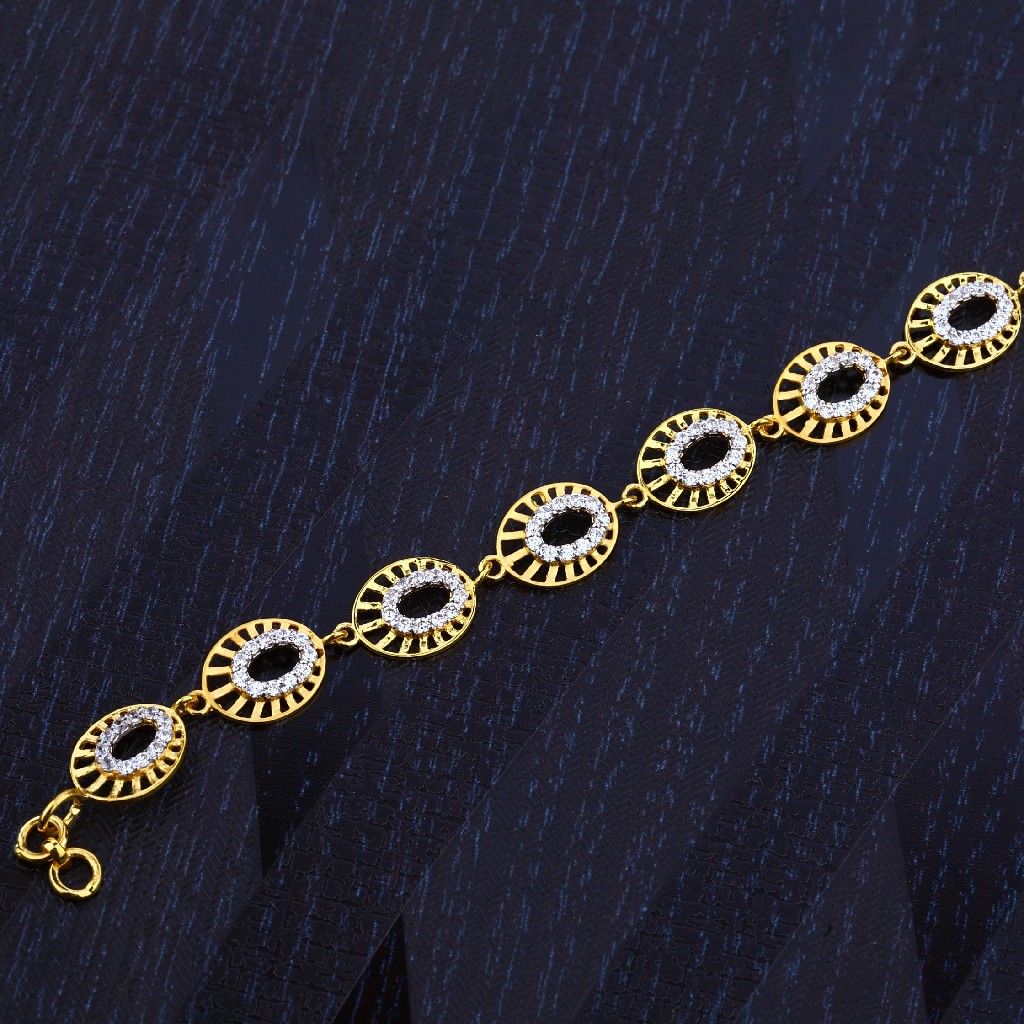 Ladies Gold Cz 916 Bracelet-LB104
