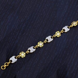 Ladies 916 Cz Gold Bracelet-LB99