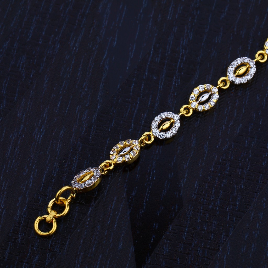 Ladies 22K Gold Delicate Bracelet-LB95 - Image 2