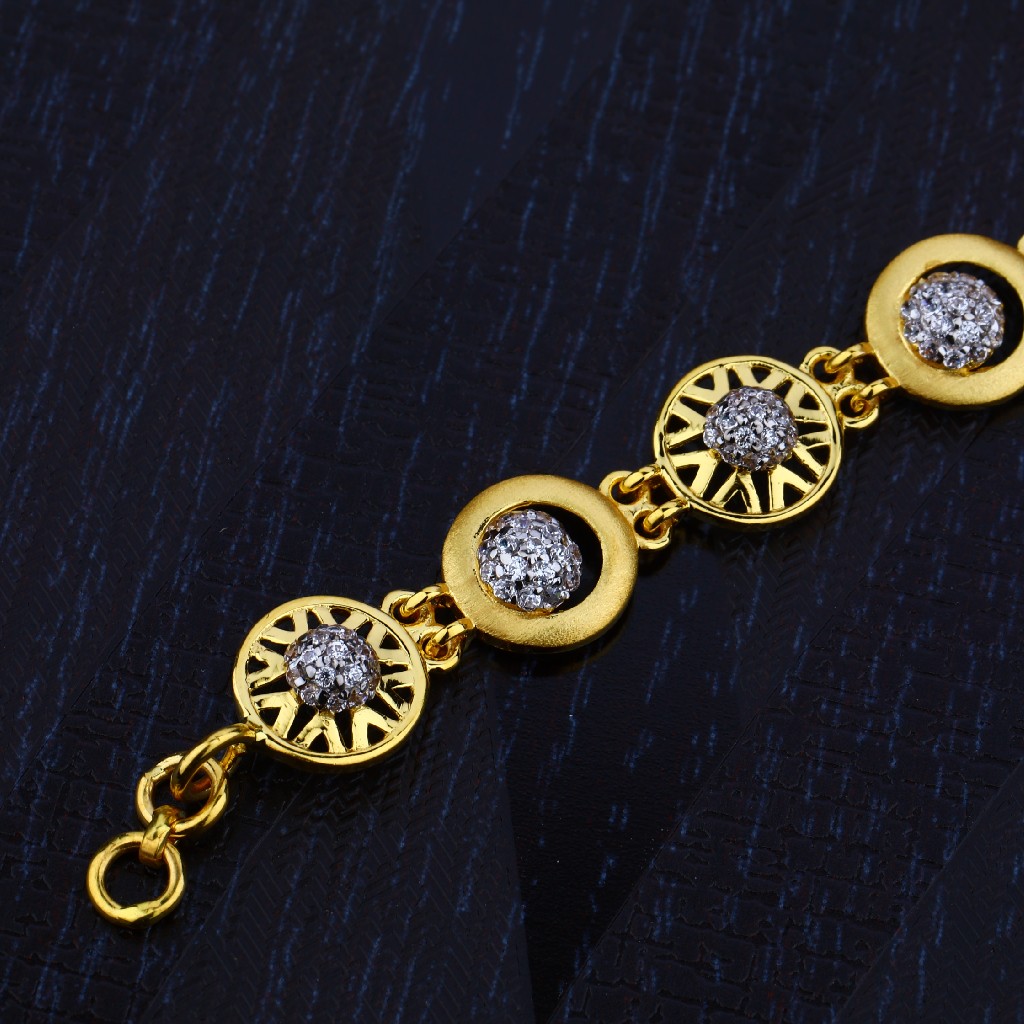 916 Gold Ladies Bracelet-LB91 - Image 3