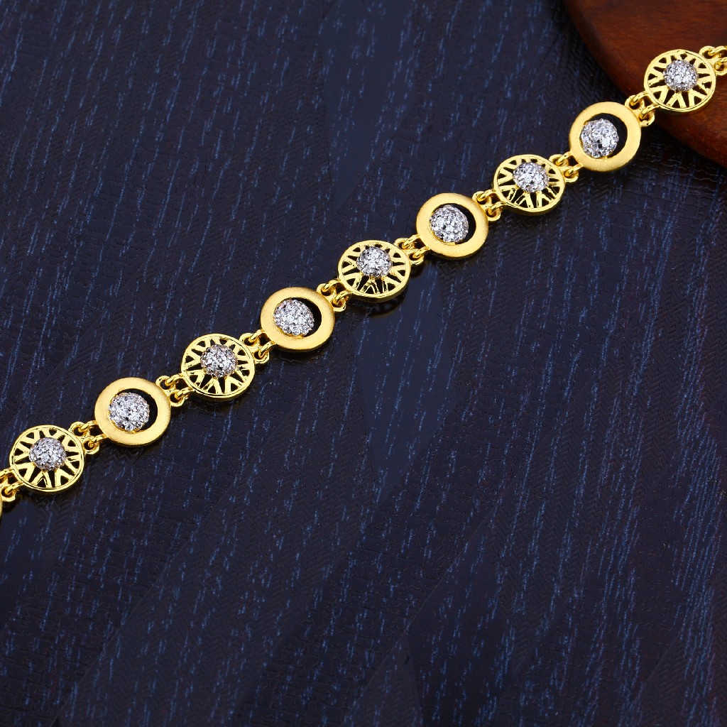 916 Gold Ladies Bracelet-LB91 - Image 2