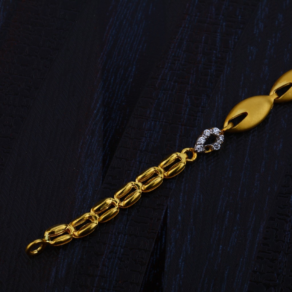 Ladies Gold Cz Diamond Bracelet-LB87 - Image 3
