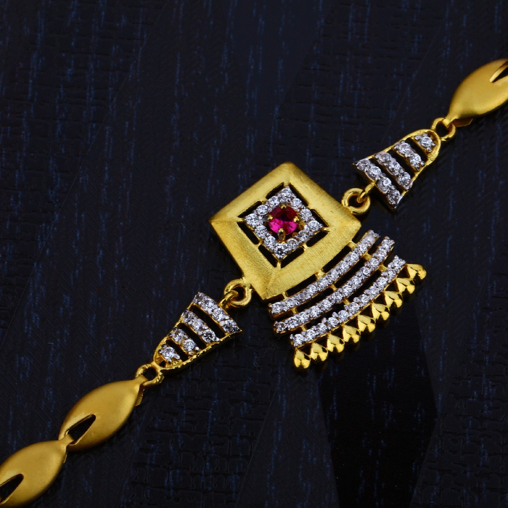 Ladies Gold Cz Diamond Bracelet-LB87 - Image 2