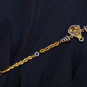 Ladies Gold 916 Cz Bracelet-LB83